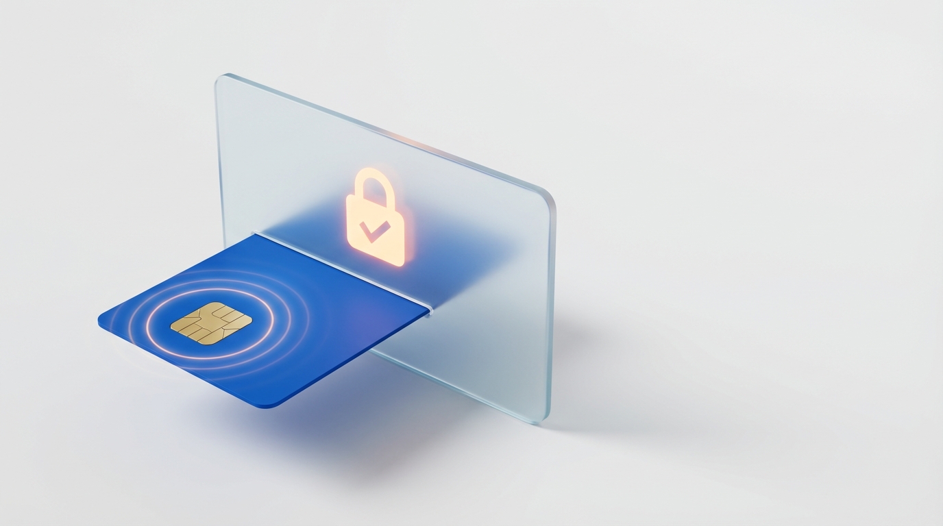 3D Secure ödeme güvenliği konseptini görselleştiren soyut tasarım. Online alışverişlerde kredi kartı bilgilerinin korunması ve şifreleme teknolojileri hakkında bilgi edinin.