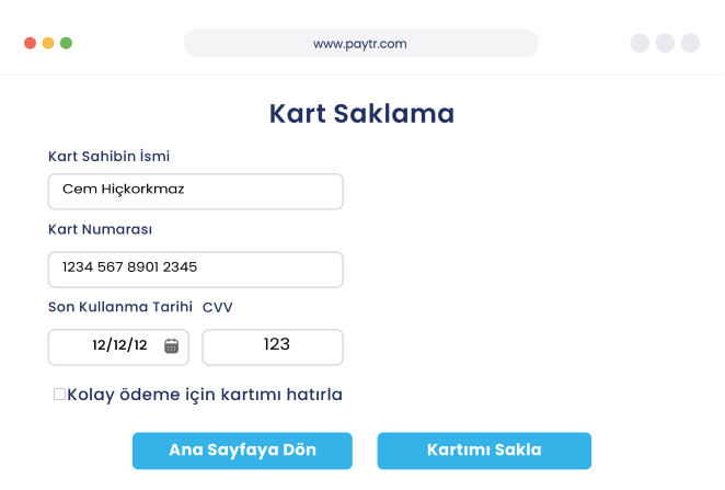 Kolay Ödeme Kartımı Hatırla