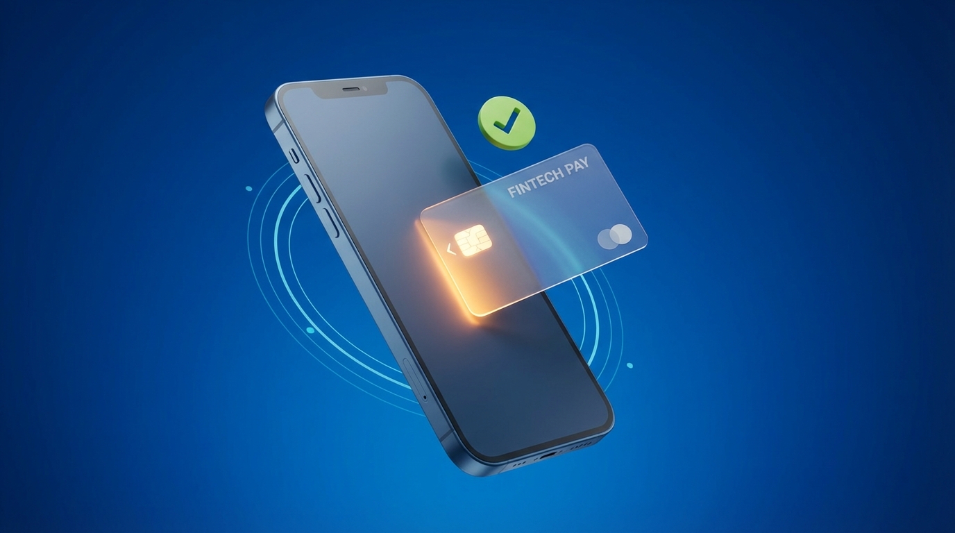 Mobil uygulama içi ödeme sistemleri için tasarlanmış, yüksek çözünürlüklü 3D soyut banner görseli. Uygulama içi ödeme entegrasyonu ve kullanıcı deneyimini vurgular.