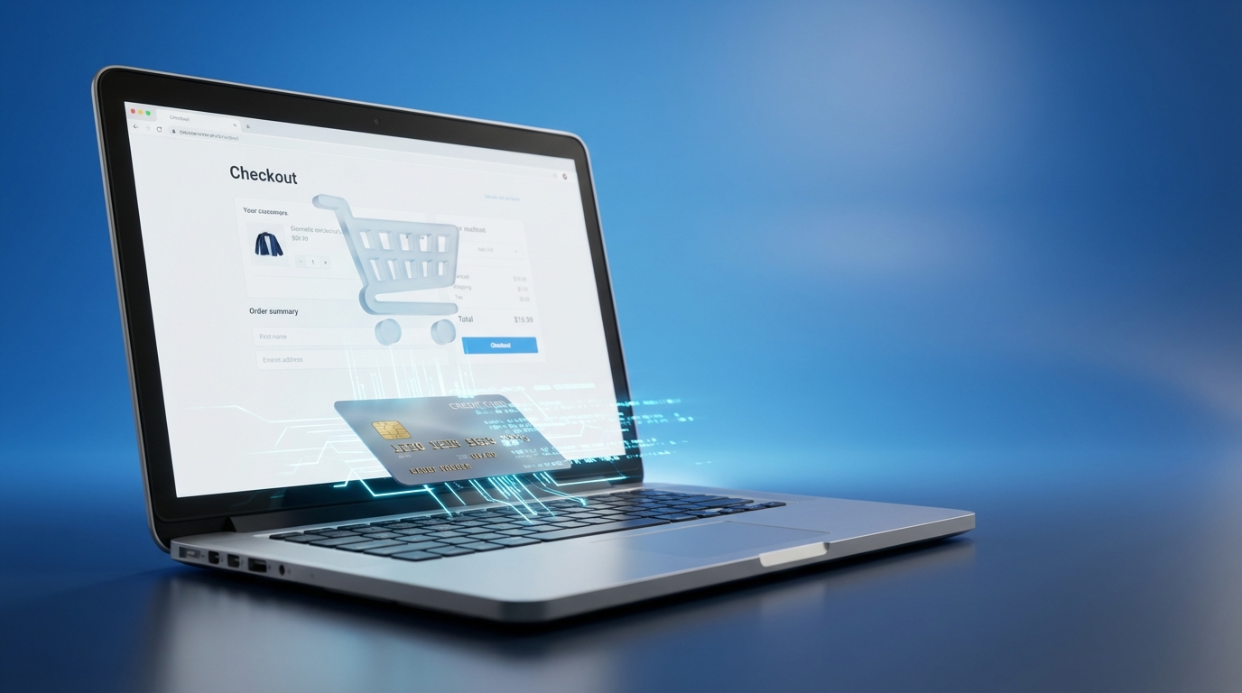 Opencart sanal POS entegrasyonu için 3D banner görseli. Online ödeme alma, e-ticaret tahsilat ve güvenli ödeme çözümleri hakkında bilgi veren blog yazısı için anahtar görsel.